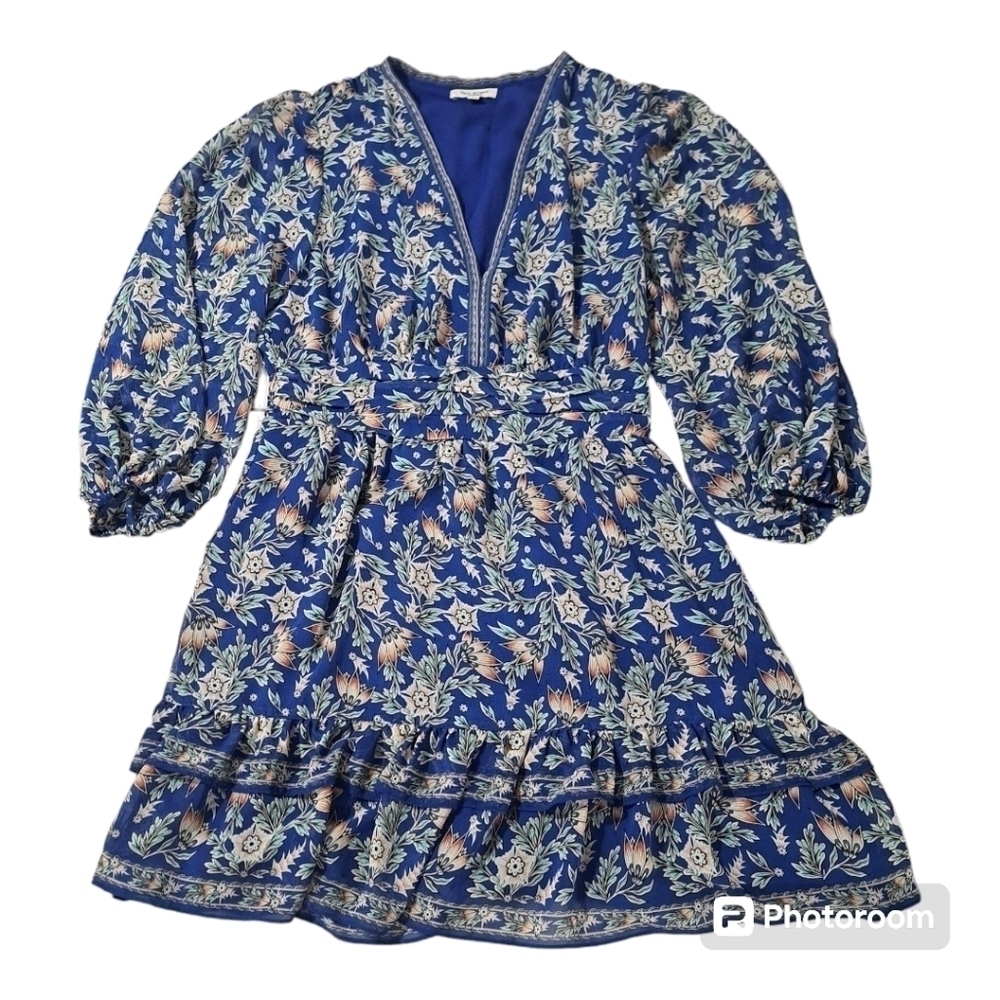 Max Studio Blue Floral Midi Dress
